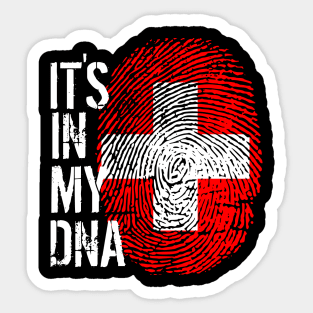 Switzerland Flag Fingerprint My Story DNA Swiss Sticker